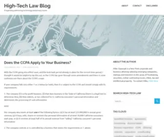 High-Techlaw.com(A legal blog addressing technology and privacy issues) Screenshot