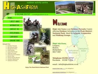 Highashfarm.co.uk(Outdoor Pursuits and Outdoor Activities at High Ash Farm) Screenshot