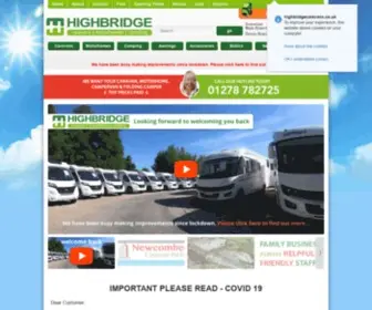 Highbridgecaravans.co.uk Screenshot