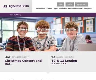 Highcliffesixth.com(Highcliffe Sixth) Screenshot