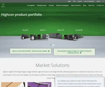 Highcon.net(Digital Cutting and Creasing Machine) Screenshot