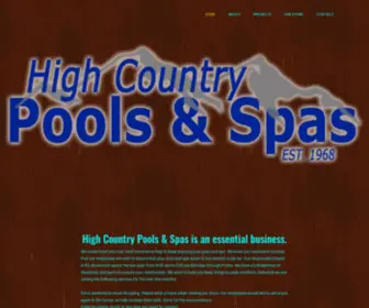 Highcountrypools.com(High Country Pools) Screenshot