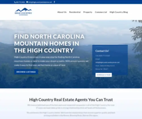 Highcountryrealestate.net(North Carolina Mountain Homes for Sale) Screenshot