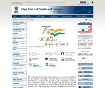 HighcourtcHD.gov.in(High Court of Punjab and Haryana) Screenshot