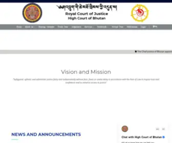 Highcourt.gov.bt(Judicary of Bhutan) Screenshot