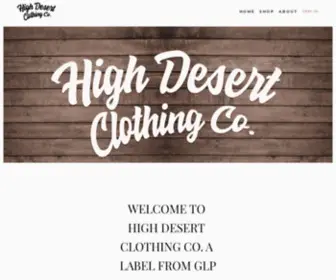 Highdcc.com(High Desert Clothing Co) Screenshot