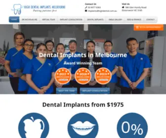 Highdentalimplantsmelbourne.com.au(Dental Implants in Melbourne) Screenshot