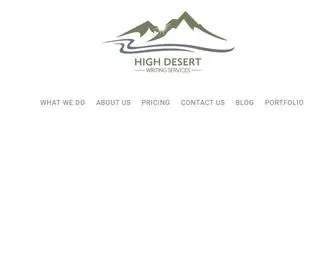 Highdesertwritingservices.com(High Desert Writing Services) Screenshot