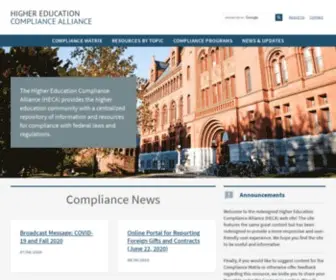 Higheredcompliance.org(Higher Education Compliance Alliance) Screenshot