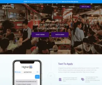 Higherme.com(Hiring software for franchise restaurants) Screenshot