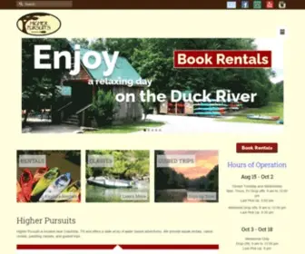 Higherpursuits.com(Higher Pursuits Kayak and Canoe Rental) Screenshot