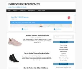 Highfashionforwomen.info(Fashion Tips And Ideas For Women) Screenshot