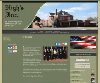 Highfuneralhome.com(High Funeral Home) Screenshot