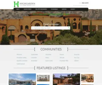 Highgarden-Phoenix.com(Highgarden Real Estate Phoenix/Scottsdale) Screenshot
