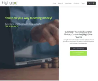 Highgear.co.uk(Business Finance & Loans for Limited Companies) Screenshot
