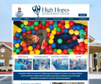 Highhopesforkids.org(High Hopes Development Center) Screenshot