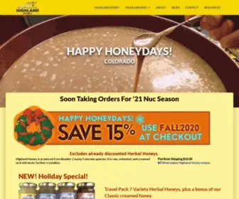 Highlandbees.com(Highland Honey) Screenshot