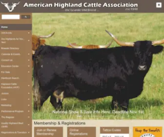 Highlandcattleusa.org(American Highland Cattle Association) Screenshot