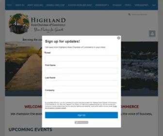 Highlandchamber.org(Highland Area Chamber of Commerce) Screenshot