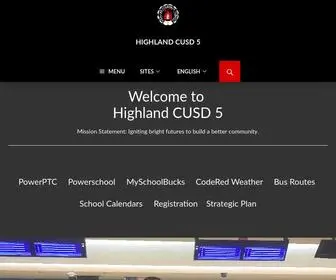 Highlandcusd5.org(Highland CUSD 5) Screenshot