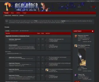 Highlander-Community.com(Highlander Community Message Boards) Screenshot