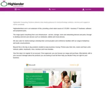 Highlanderdirect.com(Highlander Direct) Screenshot