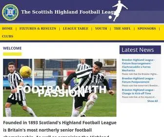 Highlandfootballleague.com(The Scottish Highland Football League) Screenshot
