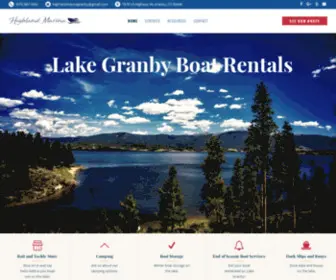 Highlandmarinallc.com(We are a Lake Granby marina) Screenshot