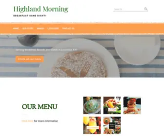 Highlandmorning.org(Breakfast Done Right) Screenshot