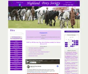 Highlandponysociety.com(To promote the Highland Pony Breed) Screenshot