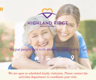 Highlandridgerehab.com(Highland Ridge Rehab Center) Screenshot