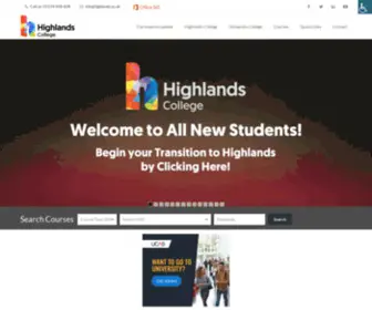 Highlands.ac.uk(Highlands College Jersey) Screenshot