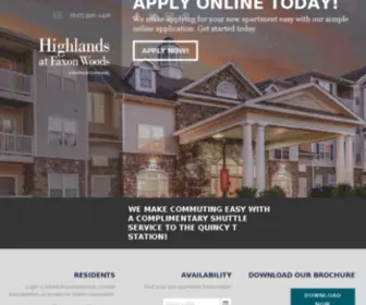 Highlandsatfaxonwoodsapts.com(Highlands at Faxon Woods) Screenshot