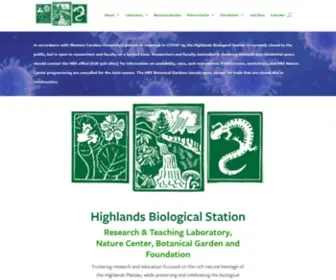 Highlandsbiological.org(Highlands Biological Station) Screenshot