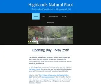 Highlandsnaturalpool.org(Highlands Natural Swimming Pool) Screenshot