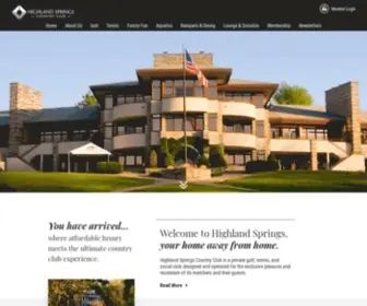 Highlandsprings.com(Highland Springs Country Club) Screenshot