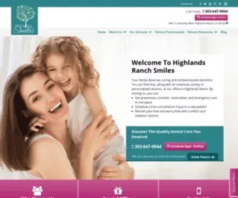 Highlandsranchcoloradodentist.com(Dentist in Highlands Ranch) Screenshot