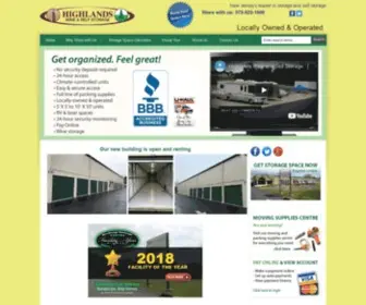 Highlandsselfstorage.com(Wine Storage New Jersey Climate) Screenshot