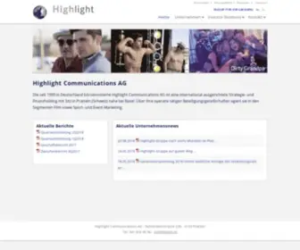 Highlight-Communications.ch(Highlight Communications AG) Screenshot