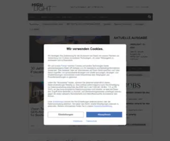 Highlight-Web.de(HIGHLIGHT ist das Fachmagazin der Lichtbranche) Screenshot