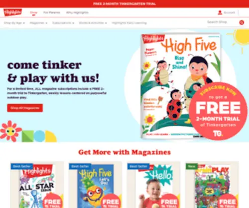 Highlights.com(Kids Magazines) Screenshot