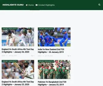 Highlightsguru.com(Cricket Highlights) Screenshot