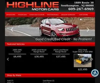 Highlinecar.com(Highline Motor Cars Southampton NJ) Screenshot