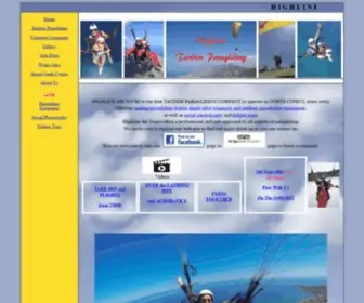 Highlineparagliding.com(HIGHLINE AIR TOURS Tandem Paragliding in North Cyprus) Screenshot