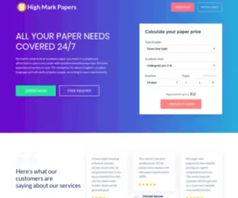 Highmarkpapers.com(Professional Writing Services) Screenshot