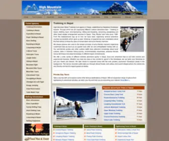 Highmountaintrek.com(Trekking in Nepal) Screenshot