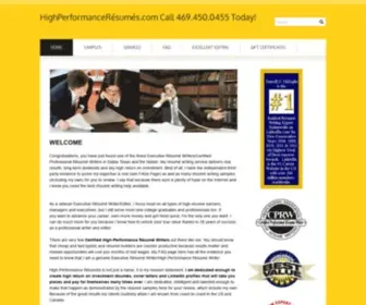 Highperformanceresumes.com(As an Executive Resume Writer/High) Screenshot