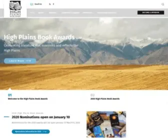 Highplainsbookawards.org(Recognizing Regional Literary Works) Screenshot