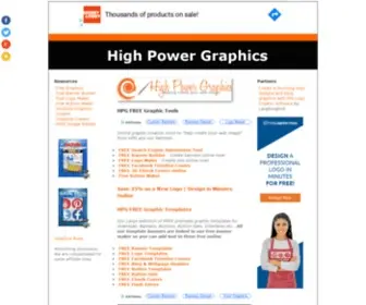 Highpowergraphics.com(FREE Graphics Free Website Banners Logos Icons Clipart Buttons Free Online Banner Builder) Screenshot