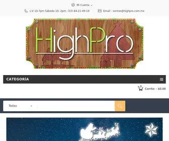 Highpro.com.mx(Tienda) Screenshot